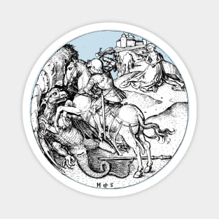 Saint George and the Dragon and Maiden Medieval Renaissance art Magnet